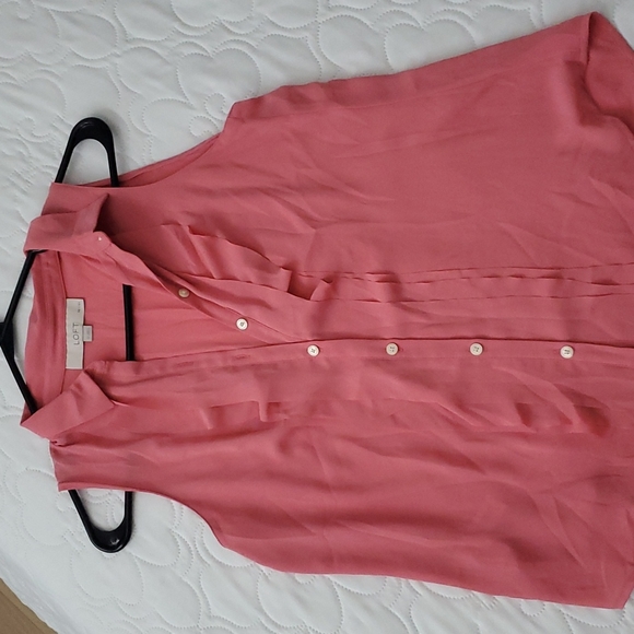 EUC LOFT small dusty rose blouse - Picture 2 of 2